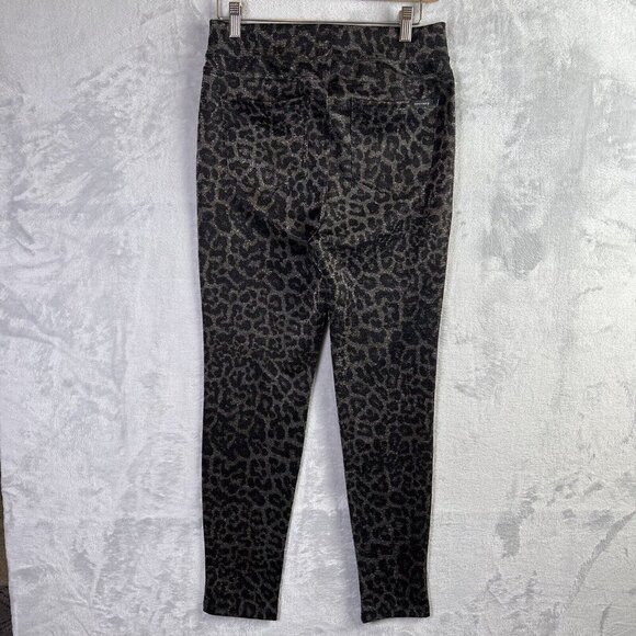 Sanctuary x Anthropologie Runway Shimmer Leggings Pants Women's Small Leopard - Picture 10 of 16